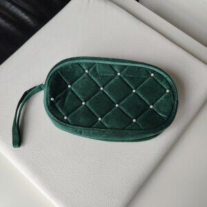 Ulta green velvet beauty bag